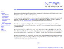 Tablet Screenshot of nobelelectronics.co.uk